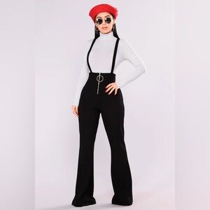 Fashion Nova Jump In The Ring Jumpsuit- Black